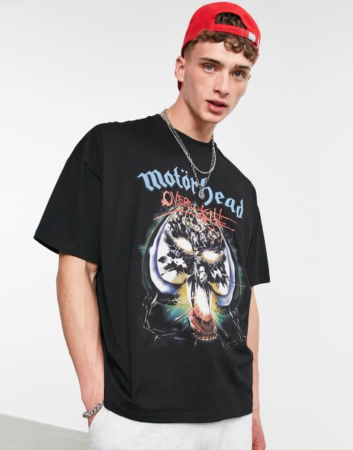 ASOS DESIGN oversized t shirt with Motorhead print in black ASOS