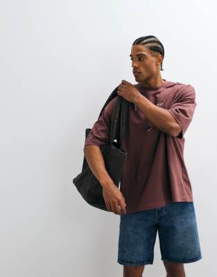 Asos Design Oversized T-shirt With Mountain Graphic In Multi