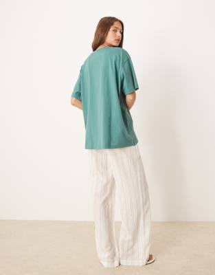 Asos Design Oversized T-shirt With Nashville Graphic In Blue