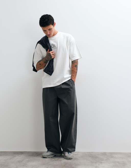 ASOS DESIGN oversized t-shirt with NBA Boston Celtics print in off white, 2 of 5