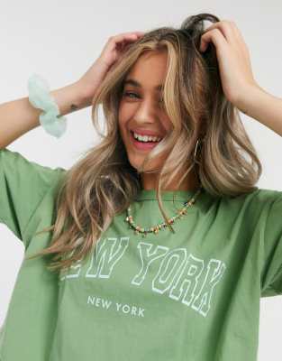 Asos Design Super Oversized T-shirt With New York Giants License