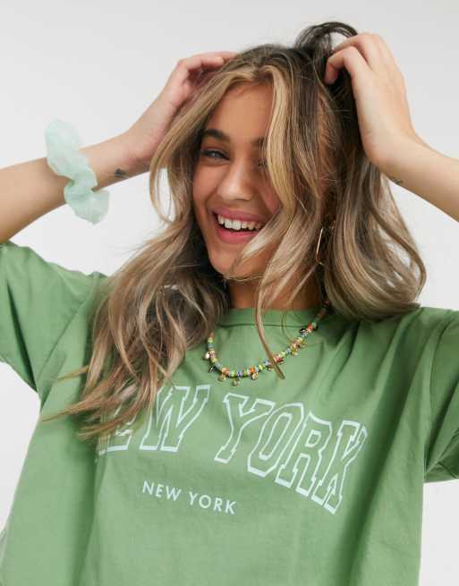 ASOS DESIGN oversized t-shirt with New York motif