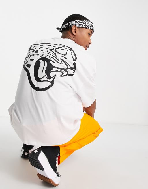 ASOS DESIGN oversized t-shirt with NFL Jacksonville Jaguars print in white