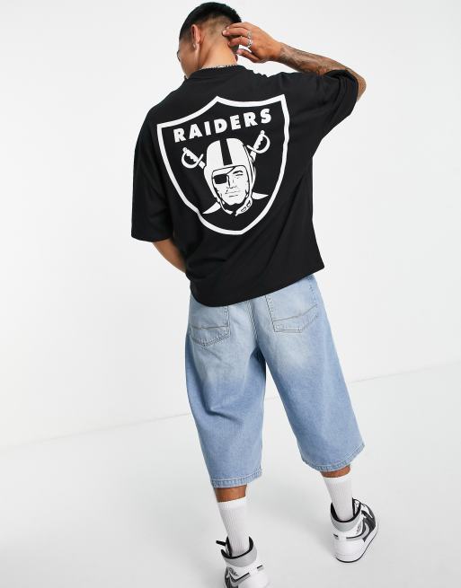 Official New Era Las Vegas Raiders NFL Jacquard Oversized Mesh T-Shirt  A10649_632