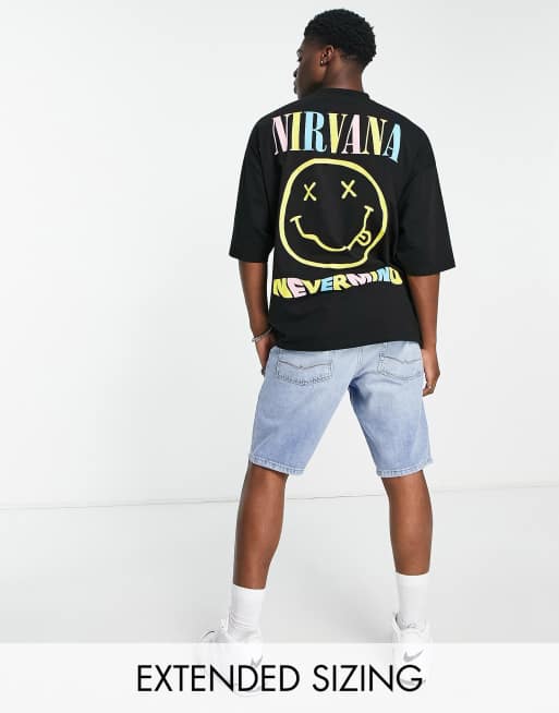 ASOS DESIGN oversized t shirt with Nirvana print in black ASOS