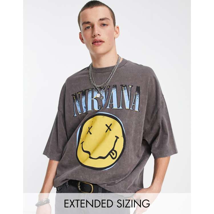 nirvana smiley t shirt