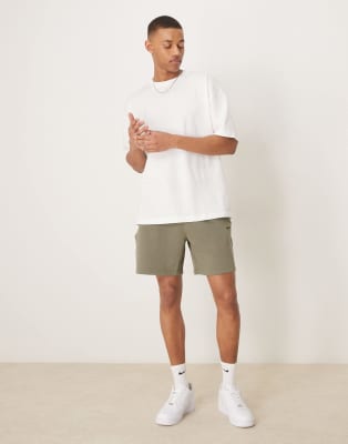 Asos Design Oversized T-shirt With Olive Graphic