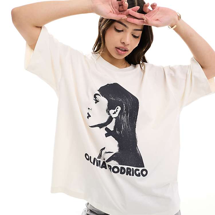 ASOS DESIGN oversized T-shirt with Olivia Rodrigo licensed ASOS DESIGN oversized T-shirt with Olivia Rodrigo licensed
