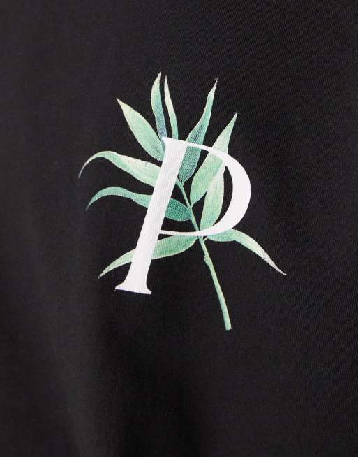 ASOS DESIGN oversized T-shirt with palm Palermo graphic in black, 5 of 5