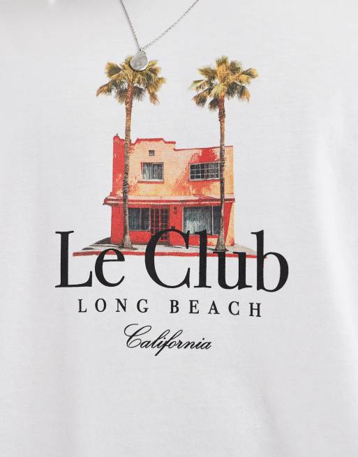 ASOS DESIGN oversized t-shirt with palm tree graphic in white, 2 of 4
