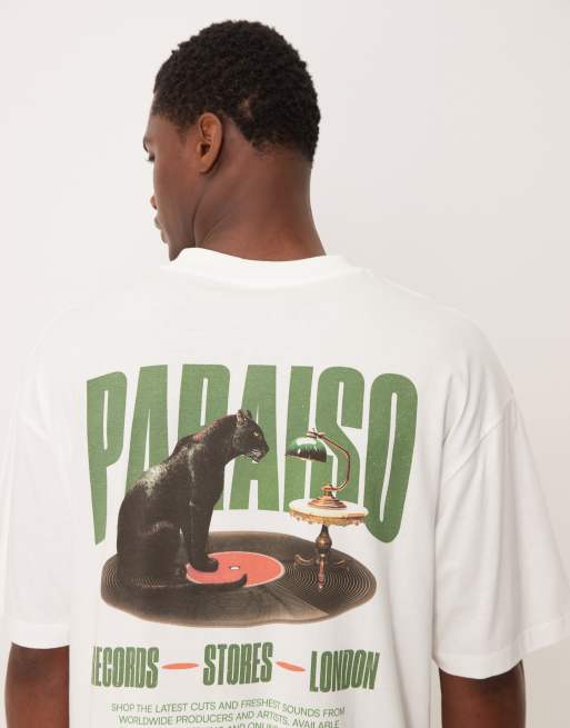 ASOS DESIGN oversized t-shirt with panther graphic in white, 5 of 5