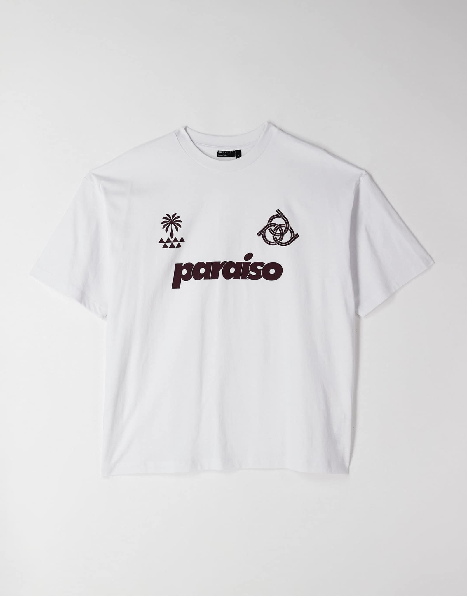  Футболка оверсайз ASOS DESIGN с принтом «Параисо» белая