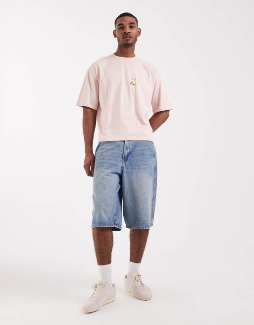 ASOS DESIGN oversized T-shirt with Pokemon Growlithe print in Pink, 2 of 5