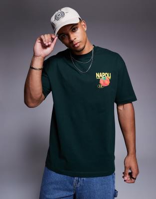 Asos Design Oversized T-shirt With Pomodoro Graphic In Green