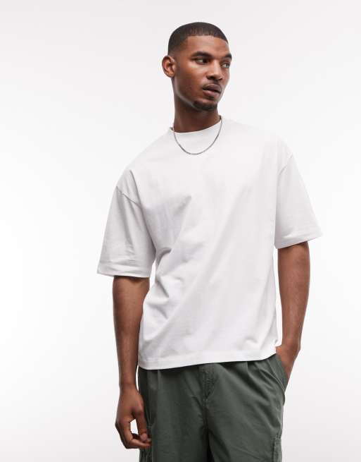 ASOS DESIGN oversized t-shirt with pool outline graphic in white , 3 of 5