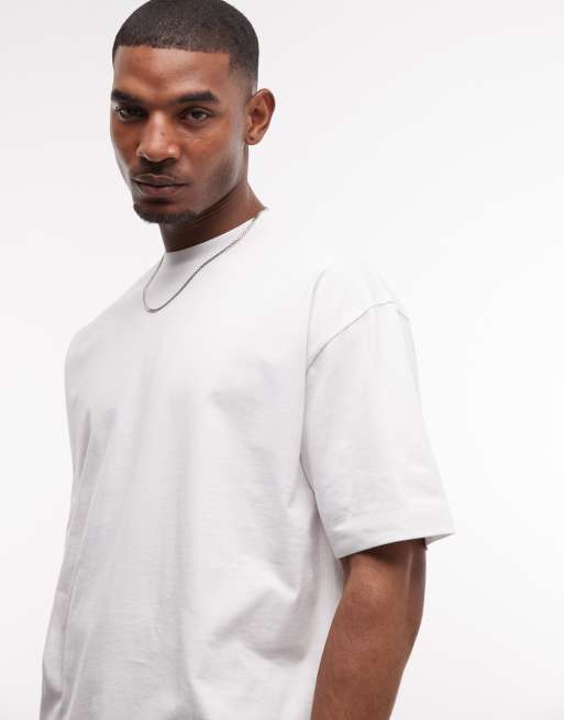 ASOS DESIGN oversized t-shirt with pool outline graphic in white , 4 of 5