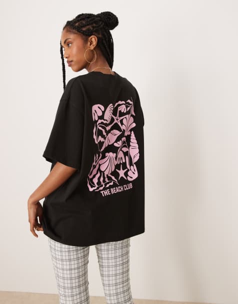 ASOS DESIGN oversized t-shirt with puff print in black - view 1
