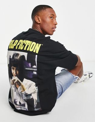 ASOS DESIGN oversized t-shirt with Pulp Fiction print in black