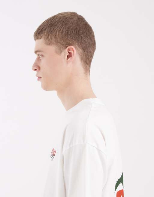 ASOS DESIGN oversized t-shirt with racing graphic in white, 5 of 5