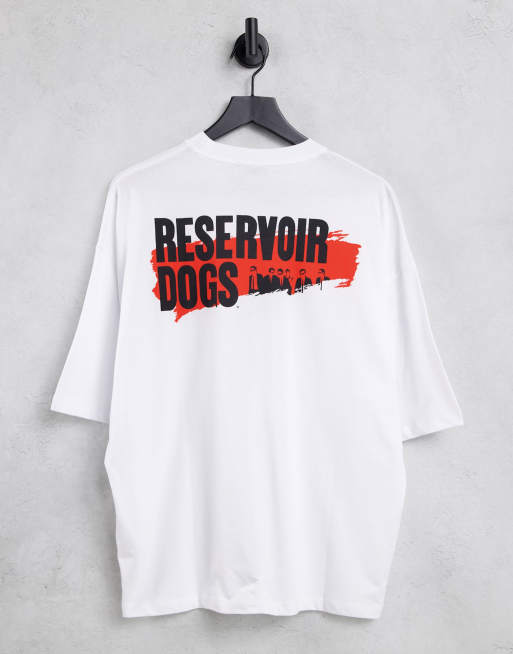 ASOS DESIGN oversized t-shirt with Resevoir Dogs print in white