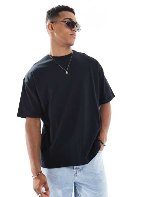 ASOS DESIGN oversized t-shirt with scenic graphic in black, 4 of 4