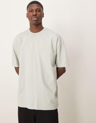 Asos Design Oversized T-shirt With Scenic Graphic In Gray