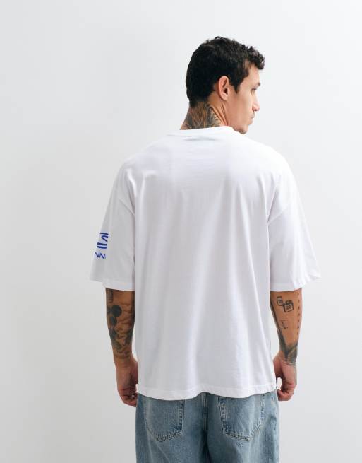 ASOS DESIGN oversized t-shirt with Senna print in white, 4 of 5