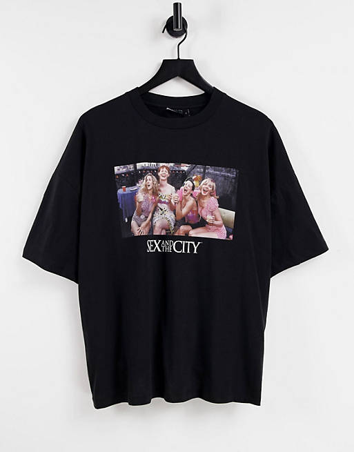 T-Shirts & Vests oversized t-shirt with Sex And The City print in black 