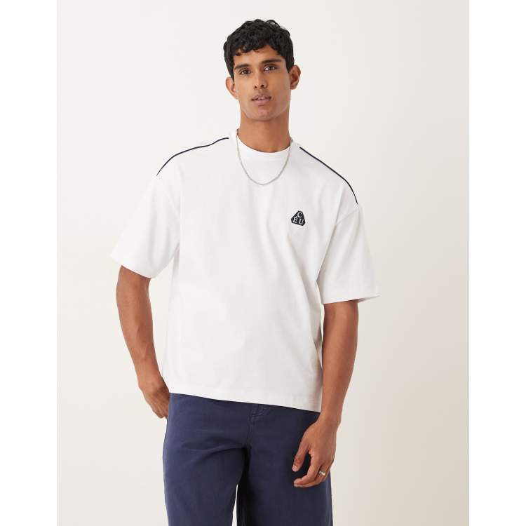 ASOS DESIGN oversized T-shirt with shoulder piping and