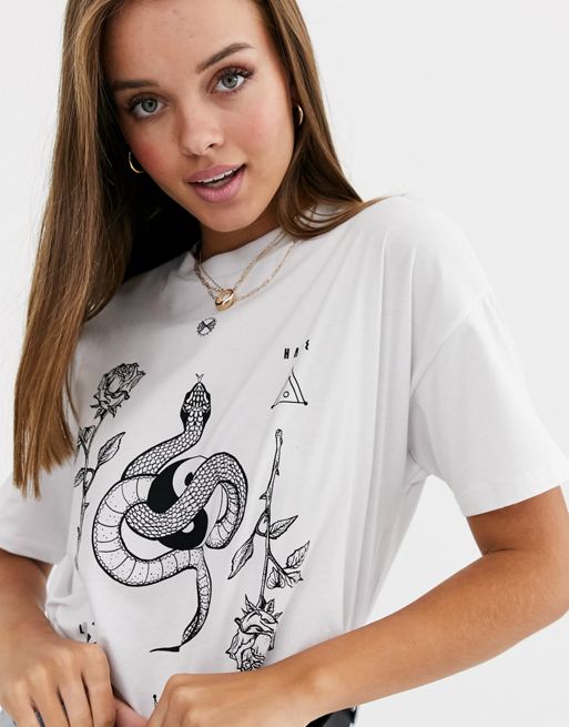ASOS DESIGN oversized t-shirt with New York motif