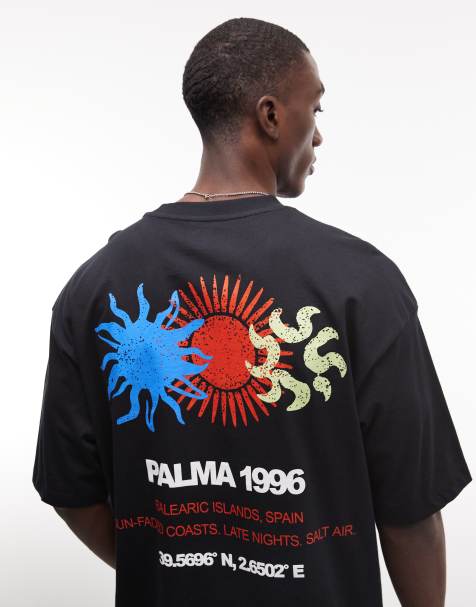 ASOS DESIGN oversized T-shirt with solar graphic in black - view 1