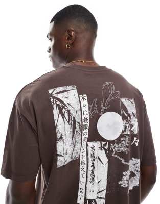 Asos Design Oversized T-shirt With Souvenir Graphic
