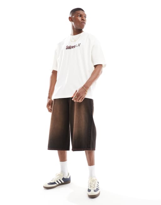 ASOS DESIGN oversized t-shirt with souvenir graphic in off white, 4 of 4
