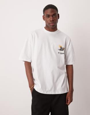 Asos Design Oversized T-shirt With Souvenir Graphic