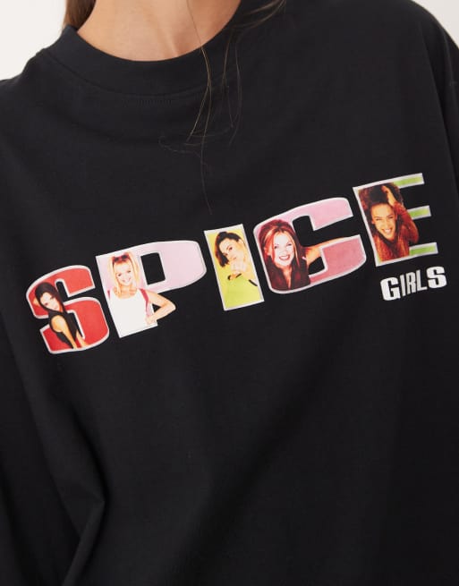 ASOS DESIGN oversized t-shirt with Spice Girls Baby print in black, 3 of 4