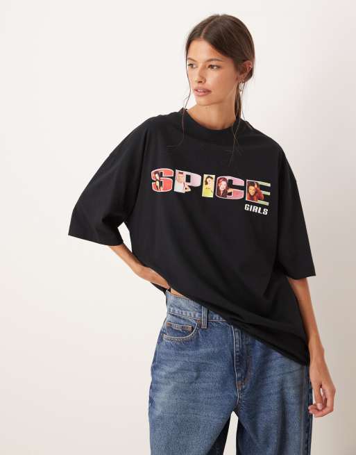 ASOS DESIGN oversized t-shirt with Spice Girls Baby print in black, 4 of 4