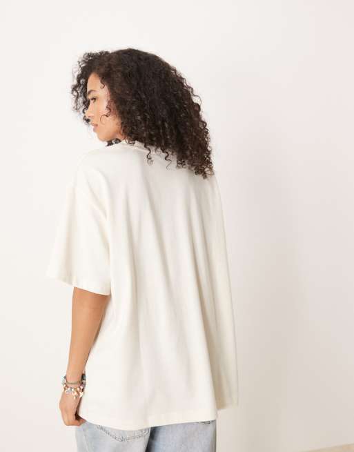 ASOS DESIGN oversized T-shirt with spicy marg graphic in cream