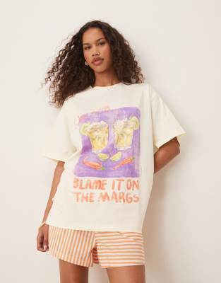 Asos Design Oversized T-shirt With Spicy Margarita Graphic
