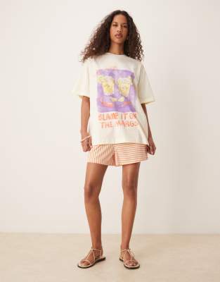 Asos Design Oversized T-shirt With Spicy Margarita Graphic