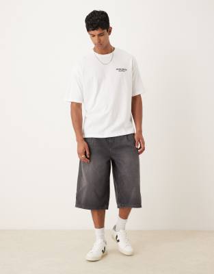 Asos Design Oversized T-shirt With Spine Print In White