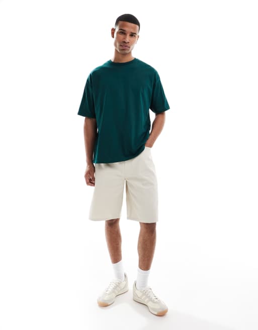 ASOS DESIGN oversized t-shirt with sports graphic back print in green, 2 of 5