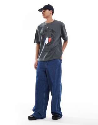 Asos Design Oversized T-shirt With Sports Graphic