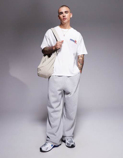 ASOS DESIGN oversized t-shirt with sports graphic in white, 2 of 4