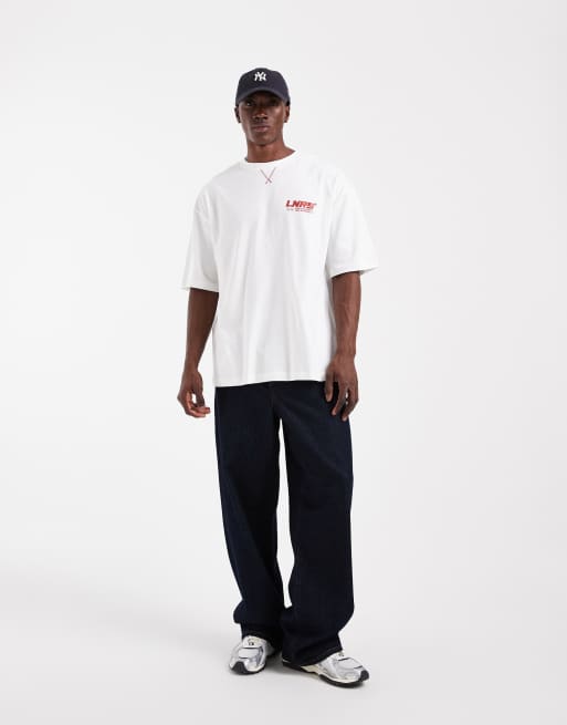 ASOS DESIGN oversized t-shirt with star back graphic in white, 2 of 5