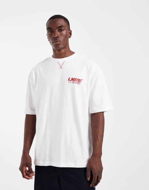 ASOS DESIGN oversized t-shirt with star back graphic in white, 4 of 5