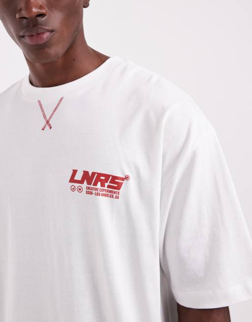 ASOS DESIGN oversized t-shirt with star back graphic in white, 5 of 5