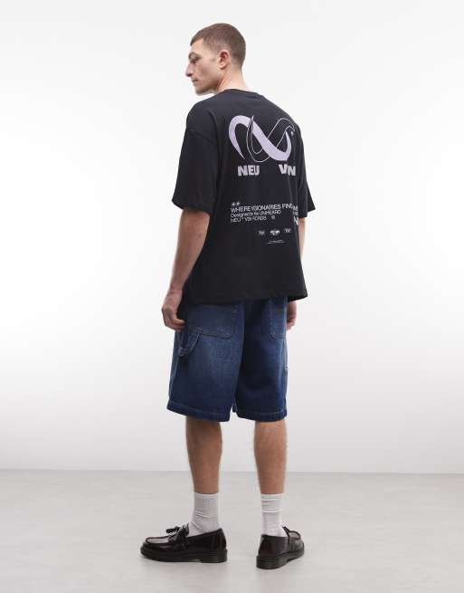 ASOS DESIGN oversized t-shirt with street graphic in black  , 3 of 5
