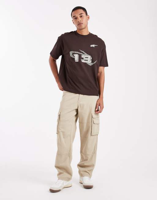 ASOS DESIGN oversized T-shirt with street graphic in brown, 2 of 5