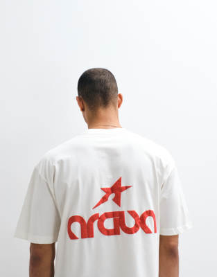 Asos Design Oversized T-shirt With Street Graphic In White