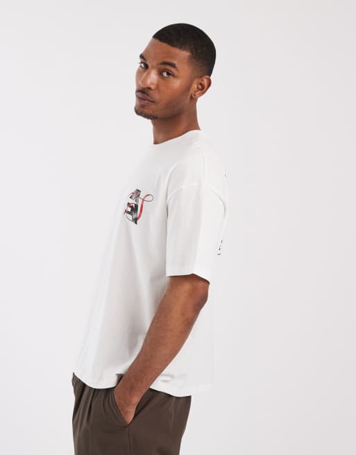 ASOS DESIGN oversized t-shirt with street text graphic in white, 4 of 5